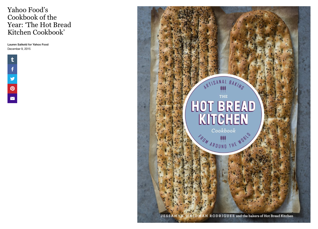 Yahoo Food's Cookbook of the Year Hot Bread Kitchen